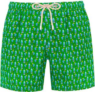 MC2 Saint Barth Lighting Micro Fantasy Zwemshorts - Heren - Strandmode - Groen - 3XL - Polyester - Badmode
