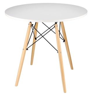 OEM Mesa Redonda Blanca Escandinava Moderna Para Sal&oacute;n, Comedor Y Cocina