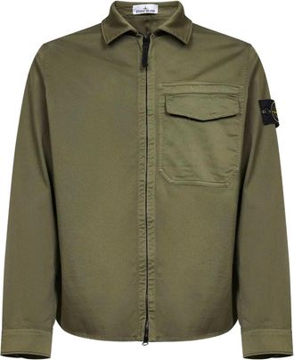 Stone Island Camicia con zip - Verde