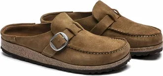 Birkenstock Womens Buckley Suede Moccasins In Tea