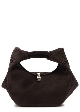 Gabriela Hearst Antonia Mini Suede top Handle bag - Dark Brown - One Size