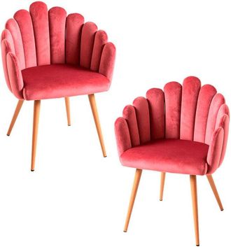 Regalos Miguel Regalos Miguel - Packs Sillas Comedor - Pack 2 Sillones Main Terciopelo - Rosa
