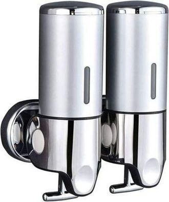 OEM Dispensador Doble De Jab&oacute;n De Pared Para Champ&uacute;, Acondicionador, Gel De Ducha Y Loci&oacute;n/jab&oacute;n Para Ba&ntilde;o O Cocina - Plateado
