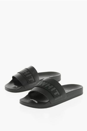 Off-white Solid-Color Slides with Branded Technical Webbing Strap size 40