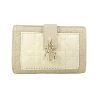 Dior Pre-owned Wallets, female, Beige, Size: ONE SIZE Pre-owned MY Dior Dittany Lamb Wallet