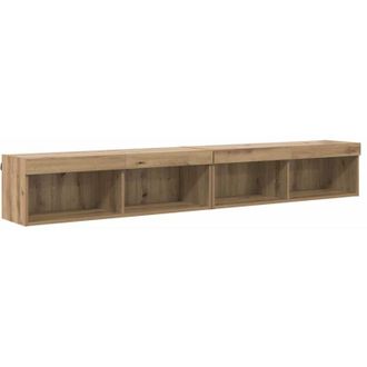 vidaXL TV Cabinet Set with LED Artisan Oak Engineered Wood vidaXL