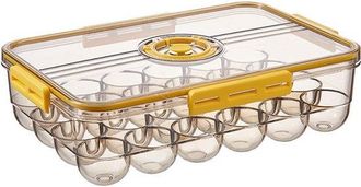 No Brand Caja De Pl&aacute;stico Transparente Para Huevos, Caja Port&aacute;til Para Almacenar 24 Huevos, Para Cocina, Refrigerador, Huevos De Gallina Y Pato, 32,522,59 Cm, 