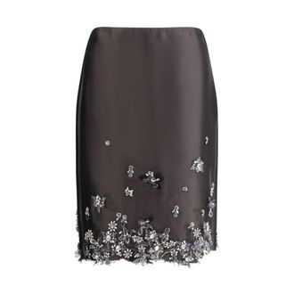 Prada Dames, Rokken, Grijs, Maat: 2XS Zijde