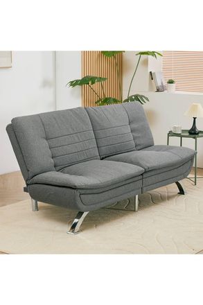 Living and Home Linen Grey Sofa Bed