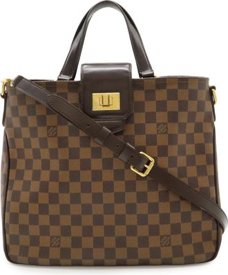 Louis Vuitton Brown Pvc Handbag Shoulder Bag Tote Bag (Pre-Owned)