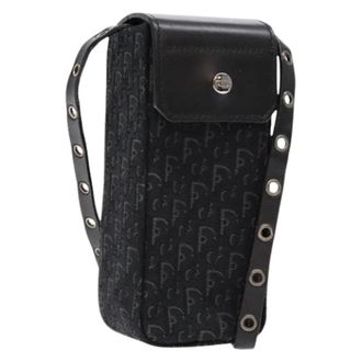 Dior Pre-owned Cross Body Bags, female, Black, Size: ONE SIZE Pre-owned Trotter Canvas Shoulder Bag