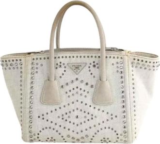 Prada Pre-owned Handbags, female, Beige, Size: ONE SIZE Pre-owned Vintage Handbag