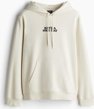 H&M Hoodie in Regular Fit - Hellbeige/Garfield