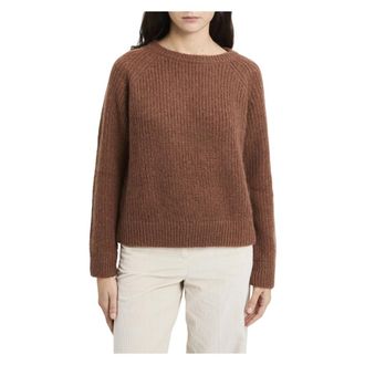 Pinko Trui met boothals - Dames - Ronde hals truien - Bruin - S - Wol - Truien & Vesten
