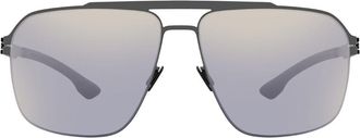 Ic! Berlin M1661 MB 14 Gun-Metal Mens Sunglasses Gunmetal Size 61