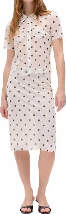 Baum Und Pferdgarten Jessika Fitted Midi Skirt In Egret Ceme Dot