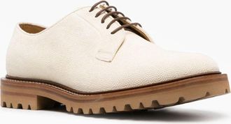 Brunello Cucinelli Textured Leather Oxford - Cream