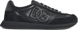 Dolce & Gabbana Suede Inserts Embossed Logo Sneakers