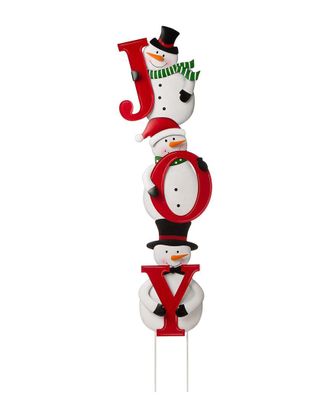 Glitzhome Outdoor Joy Snowman Yard Stake