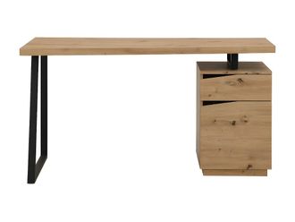 VENTE-UNIQUE.COM Escritorio madera negro, color natural claro