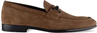 Tod's Penny-Straps Suede Loafers - Heren - Loafers - Bruin - 41 EU - Su&egrave;de - Schoenen