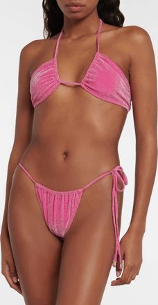 Bananhot Chili Bikini Bottoms In Pink Shimmer