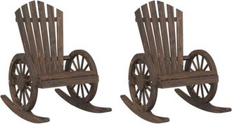 vidaXL Vidaxl - Rocking Adirondack Chairs 2 pcs Solid Wood Fir