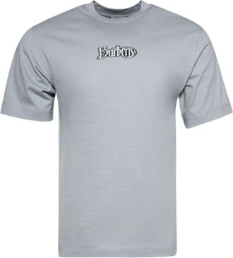 Burberry logo appliqu&eacute; cotton t-shirt - men - Polyamide/Cotton - L - Grey