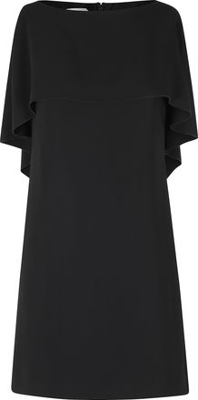 Alberta Ferretti Black Cady Viscose-Blend Mini Dress