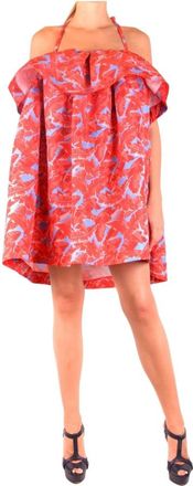 Msgm Day Dress - Dames - Casual kleedjes - Rood - M - Polyester - Kleedjes