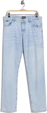 HUGO BOSS Maine Regular Fit Straight Leg Jeans in Light/Pastel Blue at Nordstrom Rack, Size 30 X 34