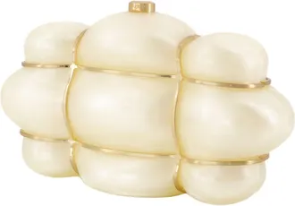 Cult Gaia Womens Bolla Clutch Ivory Acrylic