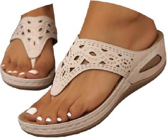 Generic Sandals for Women Womens Sandals & Slides Orthopedic Arch Support Flip Flops Toe Post Slides for Women UK Wide Fit Summer Shoe Non-Slip Beach Shoes To