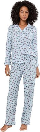 Vineyard Vines Pima Cotton Long Sleeve Sleep Set Womens Pajama Sets Pancake/Waffle/IW : LG, Cotton/Modal