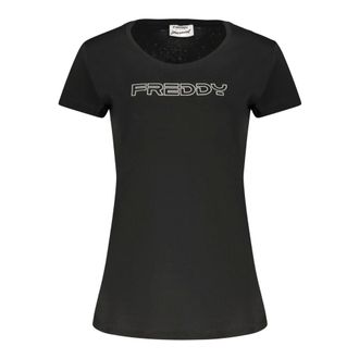 Freddy T-Shirts, female, Black, Size: M Short-Sleeved T-Shirt