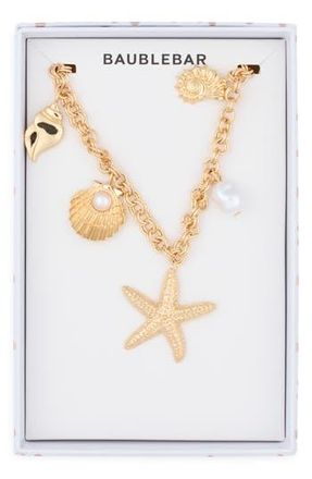 BaubleBar For the Shell Seekers Charm Necklace in Gold at Nordstrom Rack