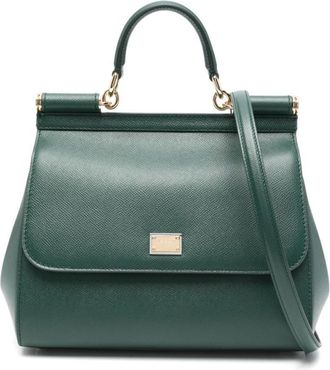 Dolce & Gabbana Dark Green Sicily Small Satchel