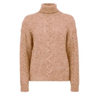 Max Mara Truien & Vesten, Dames, Bruin, S, Coltrui Sweater