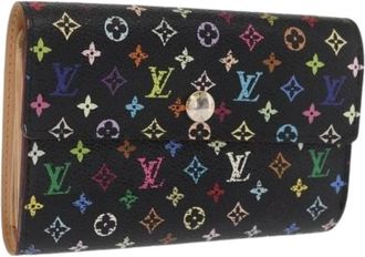 Louis Vuitton Pre-owned Wallets, female, Black, Size: ONE SIZE Pre-owned Canvas Wallet