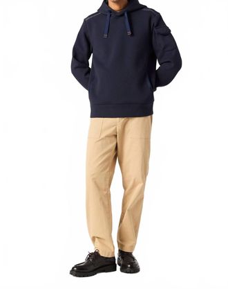 Parajumpers Ike Fleece Hoodie In Blue Navy
