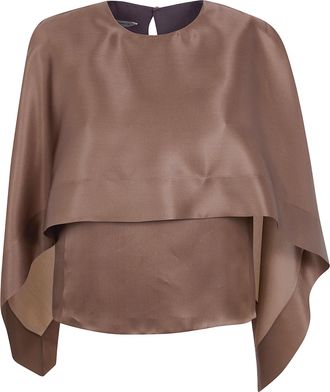 Alberta Ferretti Cape Shirt