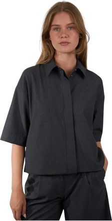 Sams&oslash;e & Sams&oslash;e Overhemden, Dames, Grijs, XS, Polyester, Tops