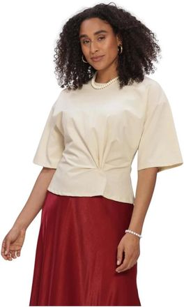 Moss Copenhagen Dames, Tops, Beige, Maat: L/Xl Satijn