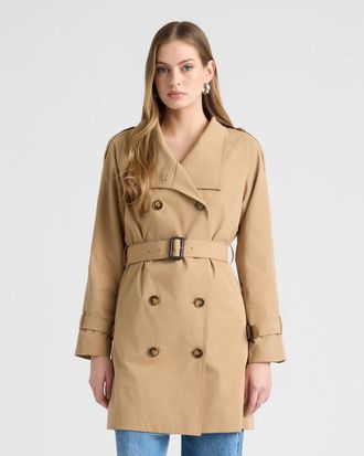 NVLT Womens Trench Coat with Self Belt