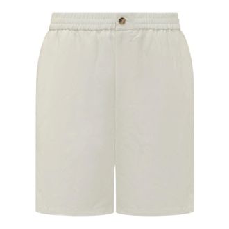 Ami Casual Shorts, male, Beige, Size: XS Elasticated Shorts