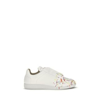 Maison Margiela White Calf Leather Bos Taurus Low Top Mens Sneakers
