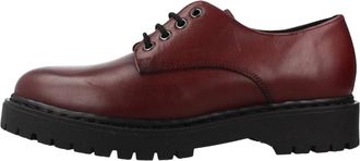 Geox D Bleyze - Dames - Veterschoenen - Rood - 38 EU - Leer - Schoenen