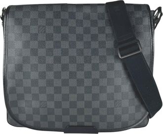 Louis Vuitton Black Damier Graphite Damier Graphite Shoulder Bag (Pre-Owned)