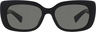 Gucci Grey Rectangular Ladies Sunglasses GG1979SK 001 55
