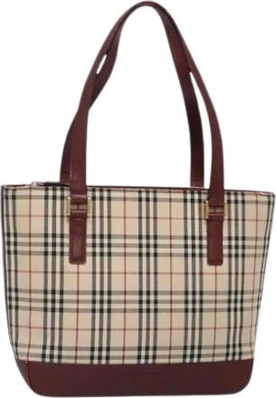 Burberry Tweedehands Canvas handtassen - Dames - Vintage Shopper - Beige - ONE Size - Vintage